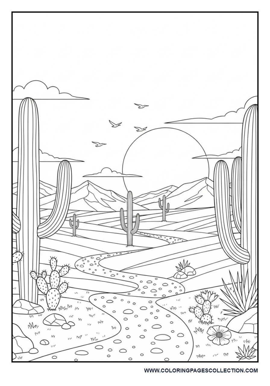 Peaceful Desert Sunset