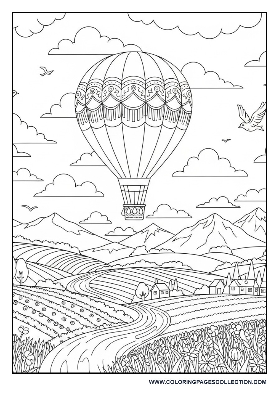 Peaceful Hot Air Balloon Adventure