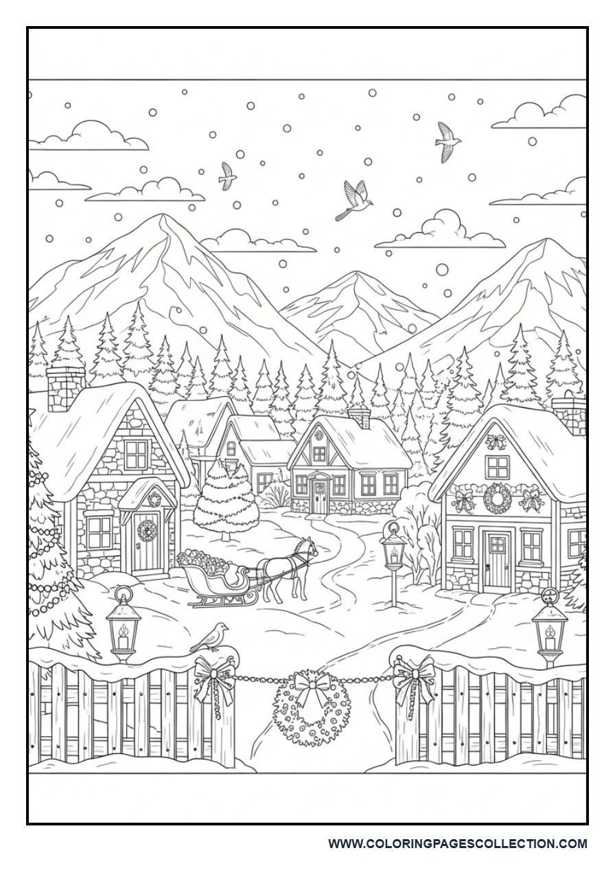 Snowy Village Christmas