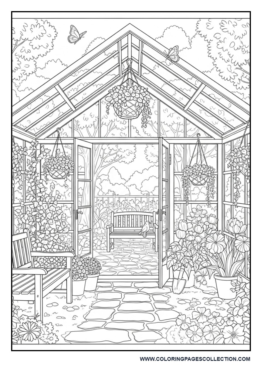 Vintage Glass Greenhouse