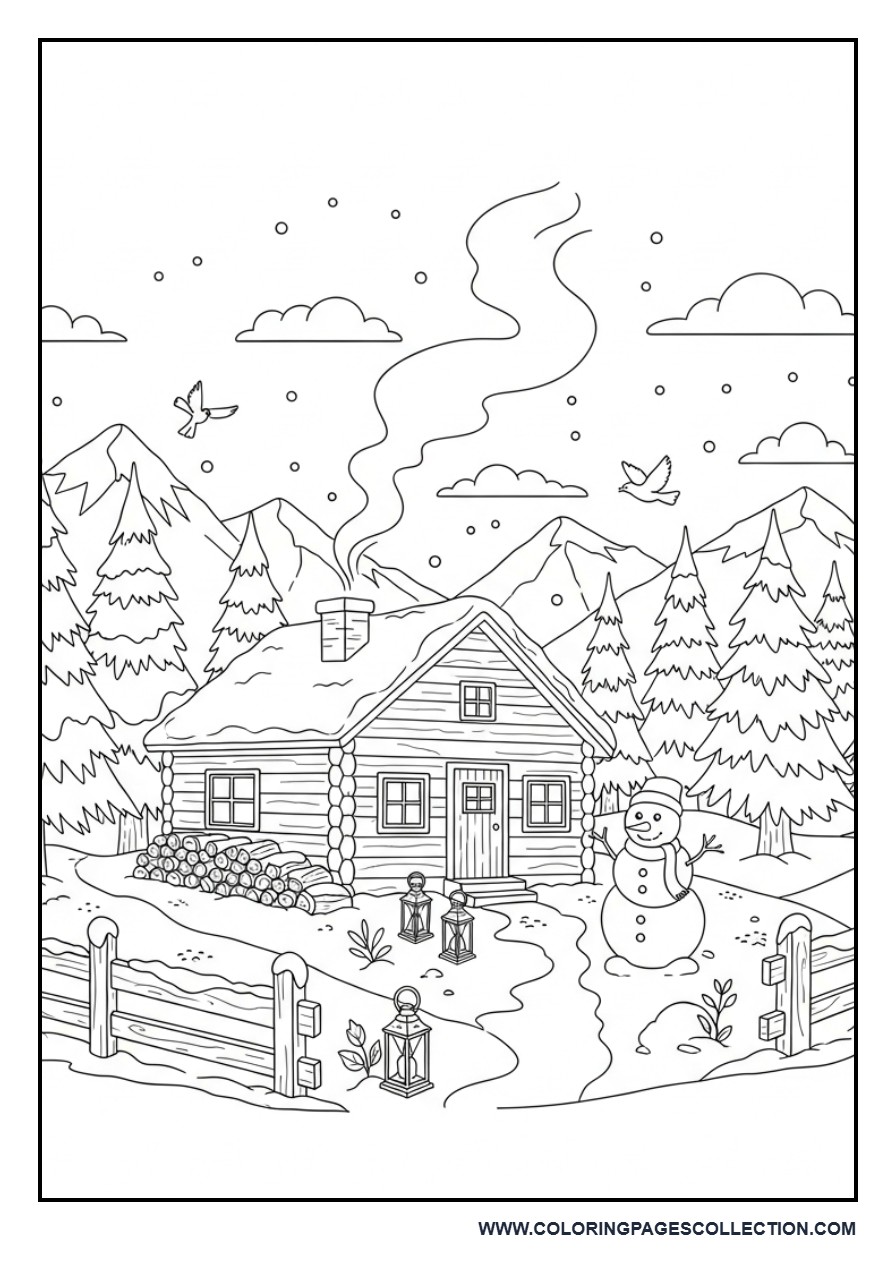 Winter Cabin Retreat