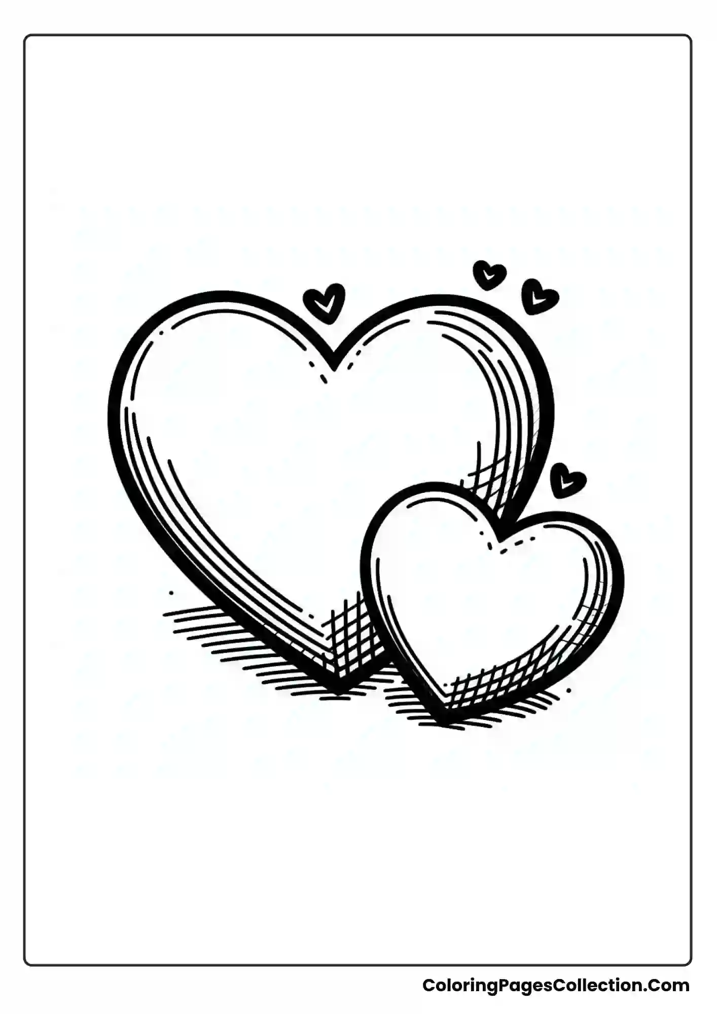 Two Hearts, One Big And One Small