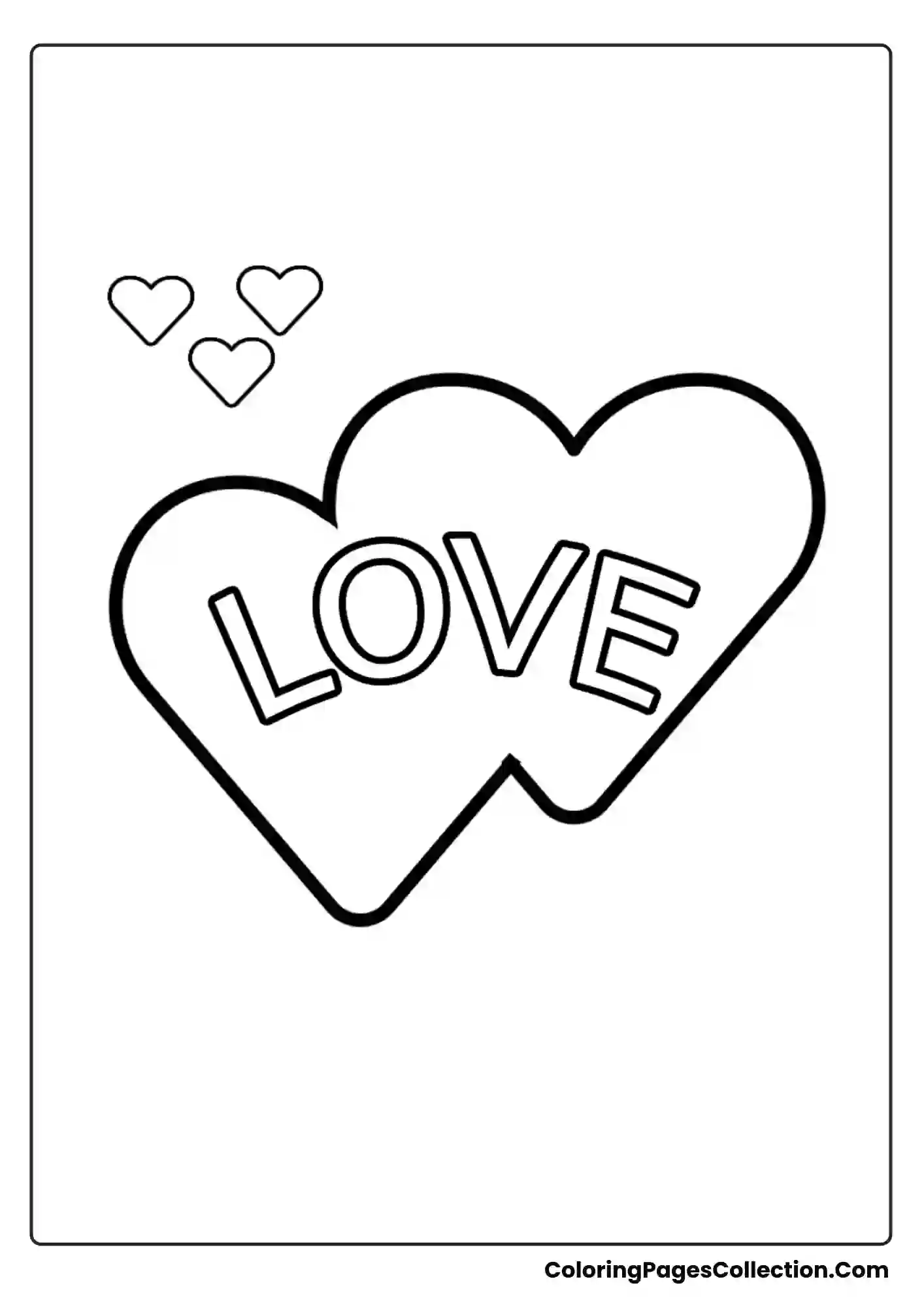 Two Hearts Intertwined With 'Love' Written Inside
