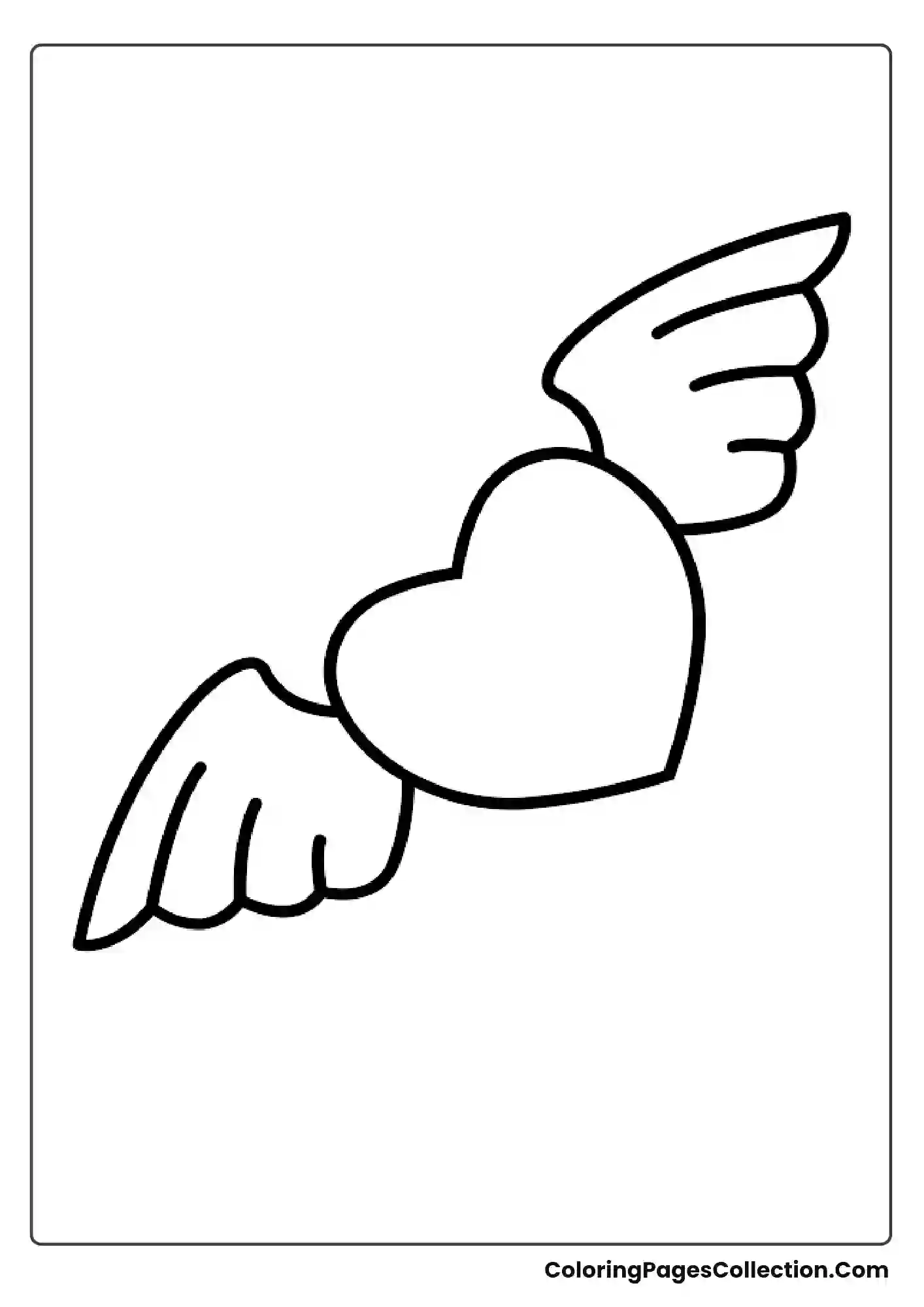 A Simple Heart Outline With No Inner Details