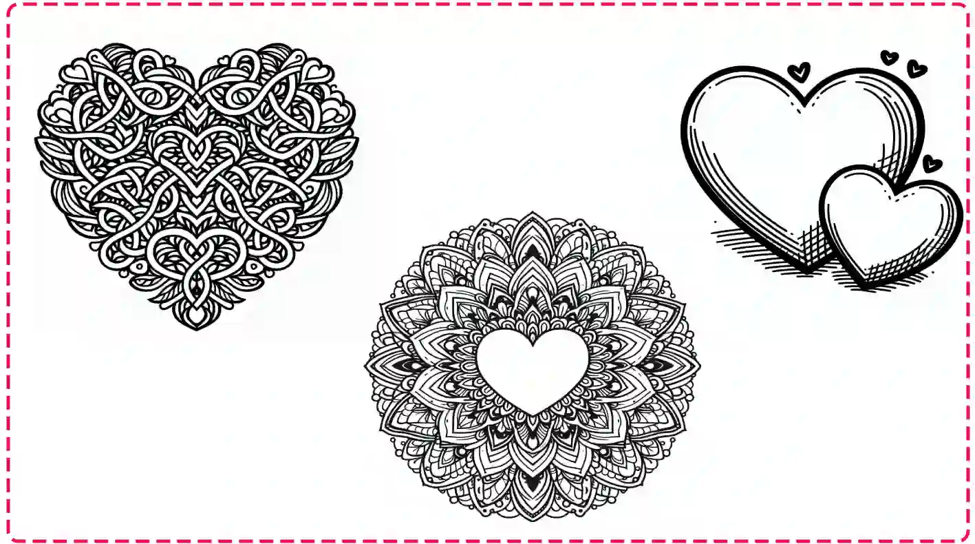 heart coloring pages