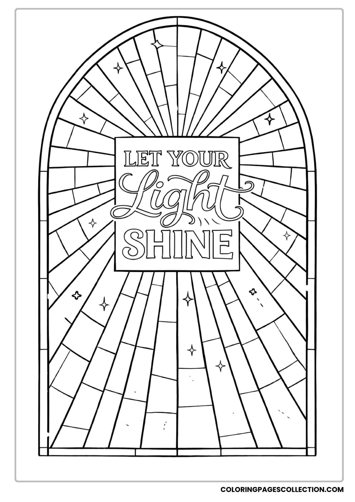 radiant window light let your light shine coloring page