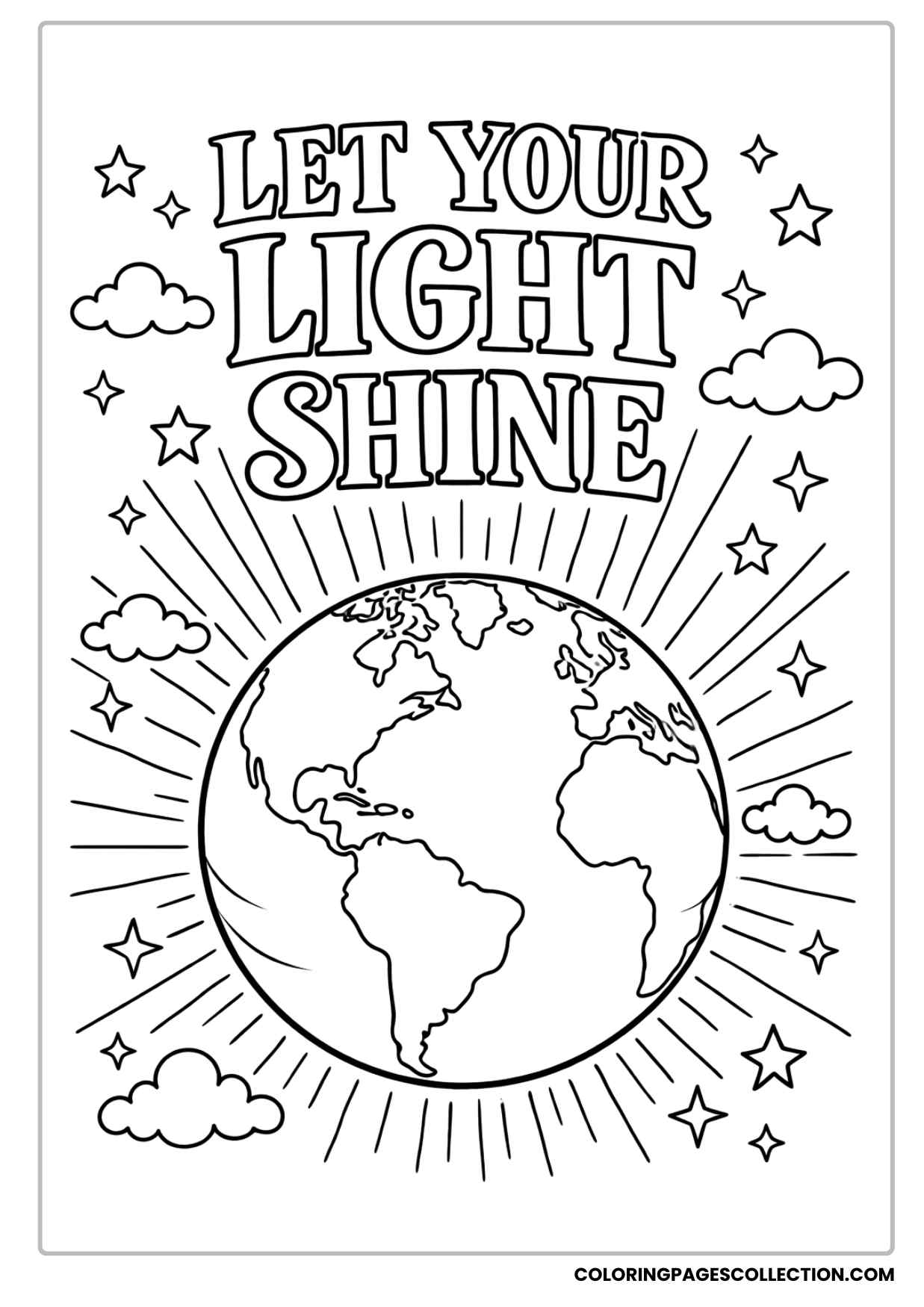 world of light let your light shine coloring sheet