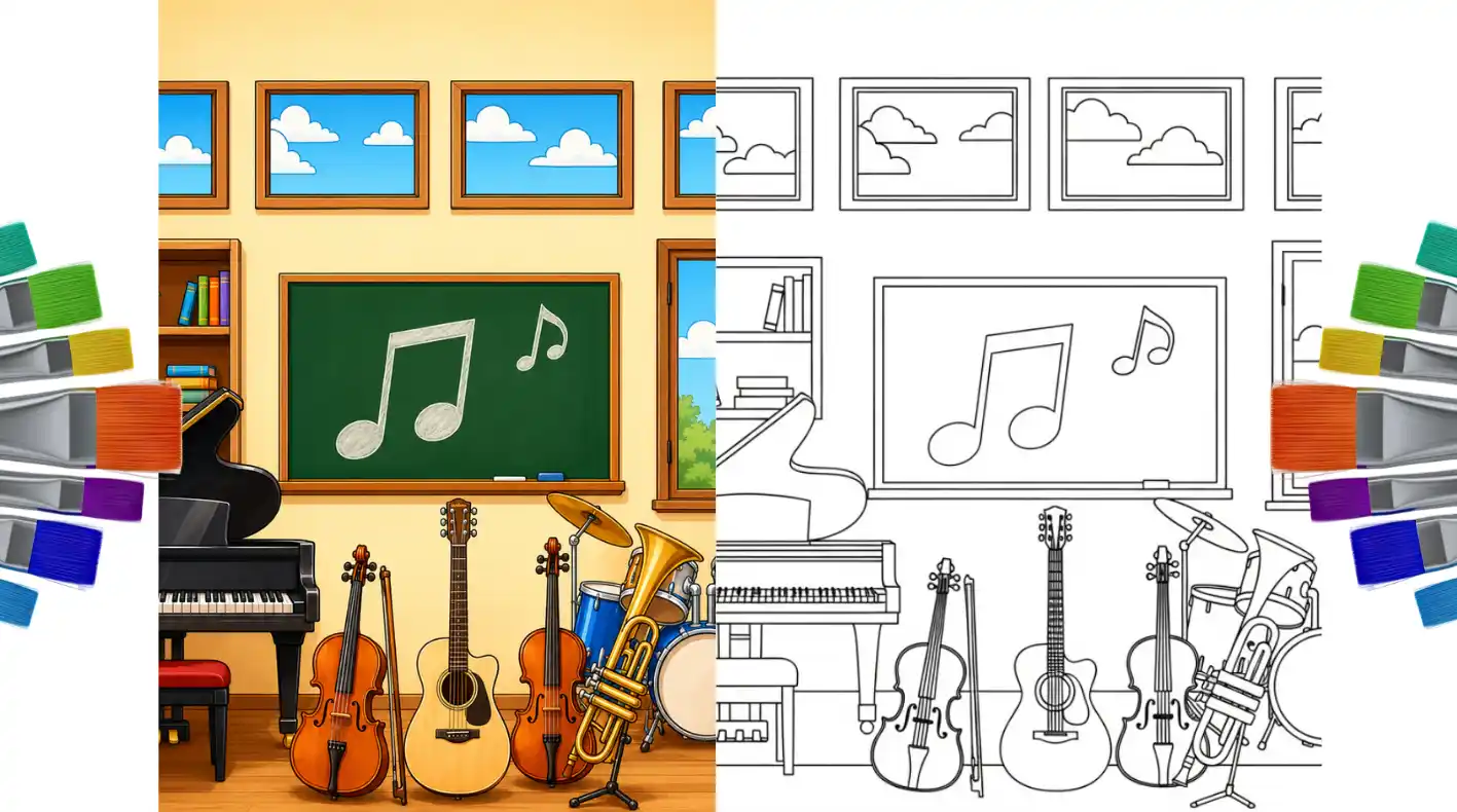80+ Free Printable Music Coloring Pages for Kids & music lovers