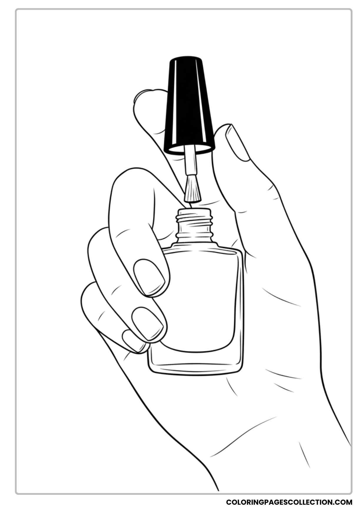 Fashion Nail Styles Collection Coloring Page