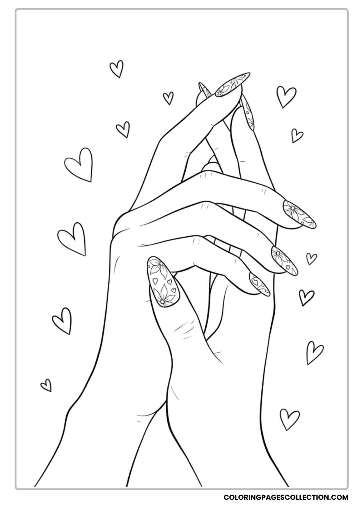 Religious Nail Art Coloring Page