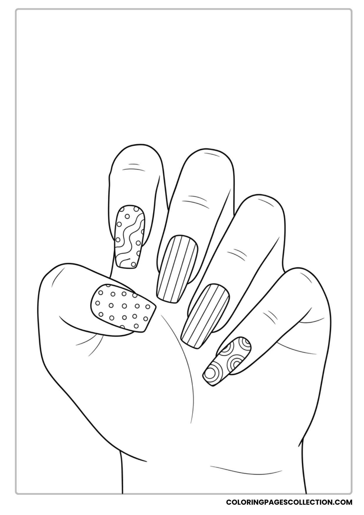 Alphabet “N” for Nail Coloring Sheet