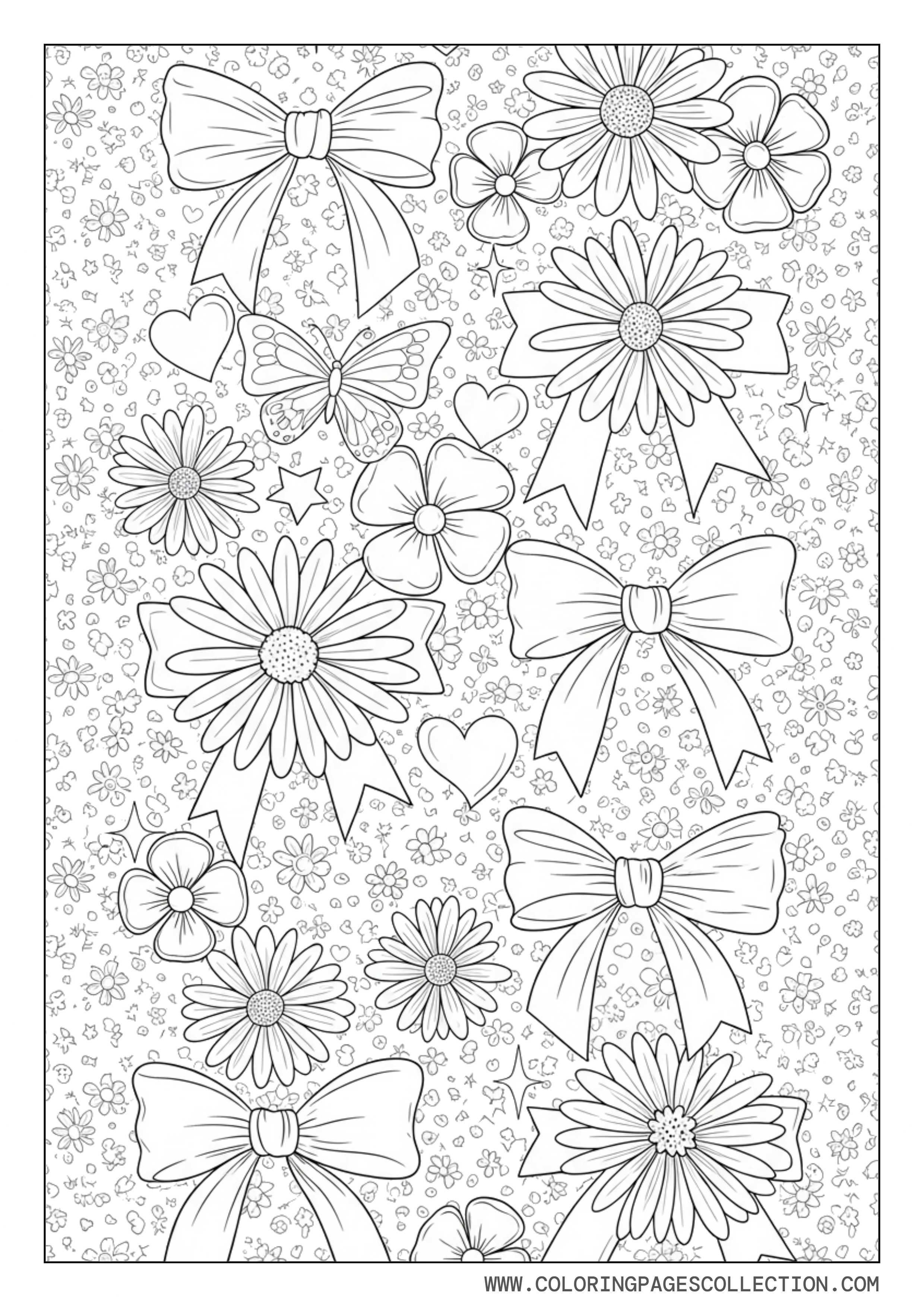 Preppy Bow and Flower Aesthetic