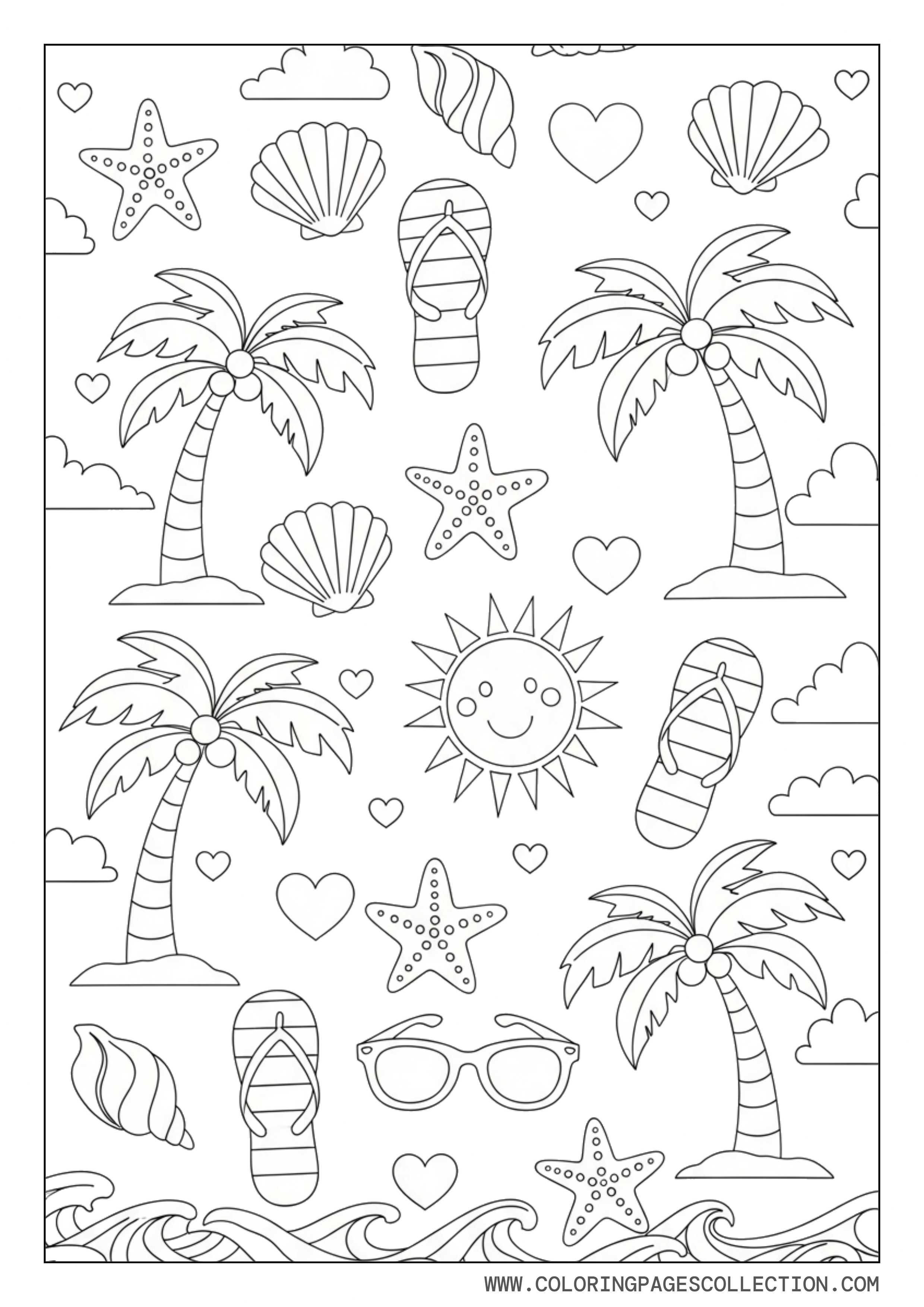 Preppy Cute Beach Pattern