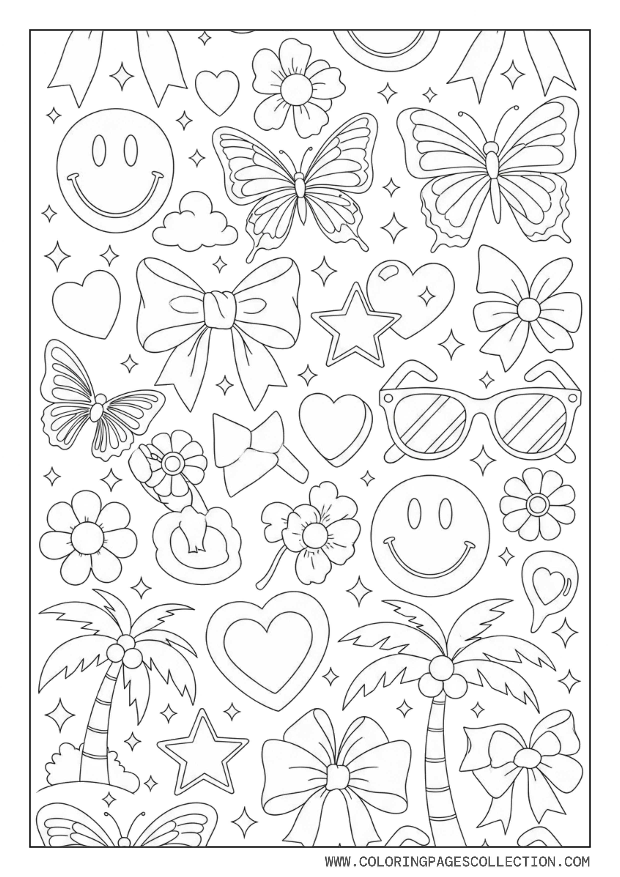 Preppy Cute Icon Pattern