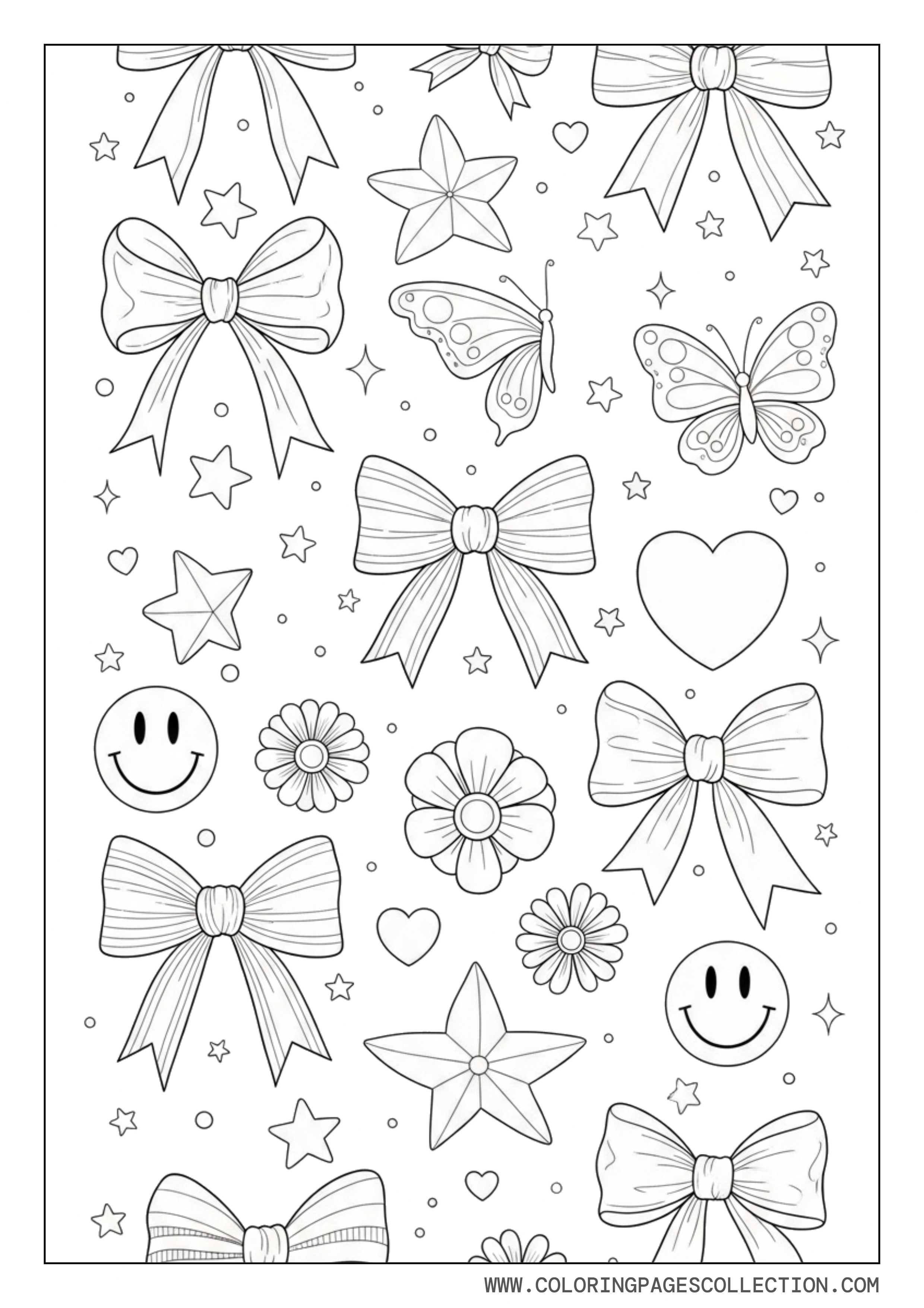 Preppy Cute Star and Bow Page