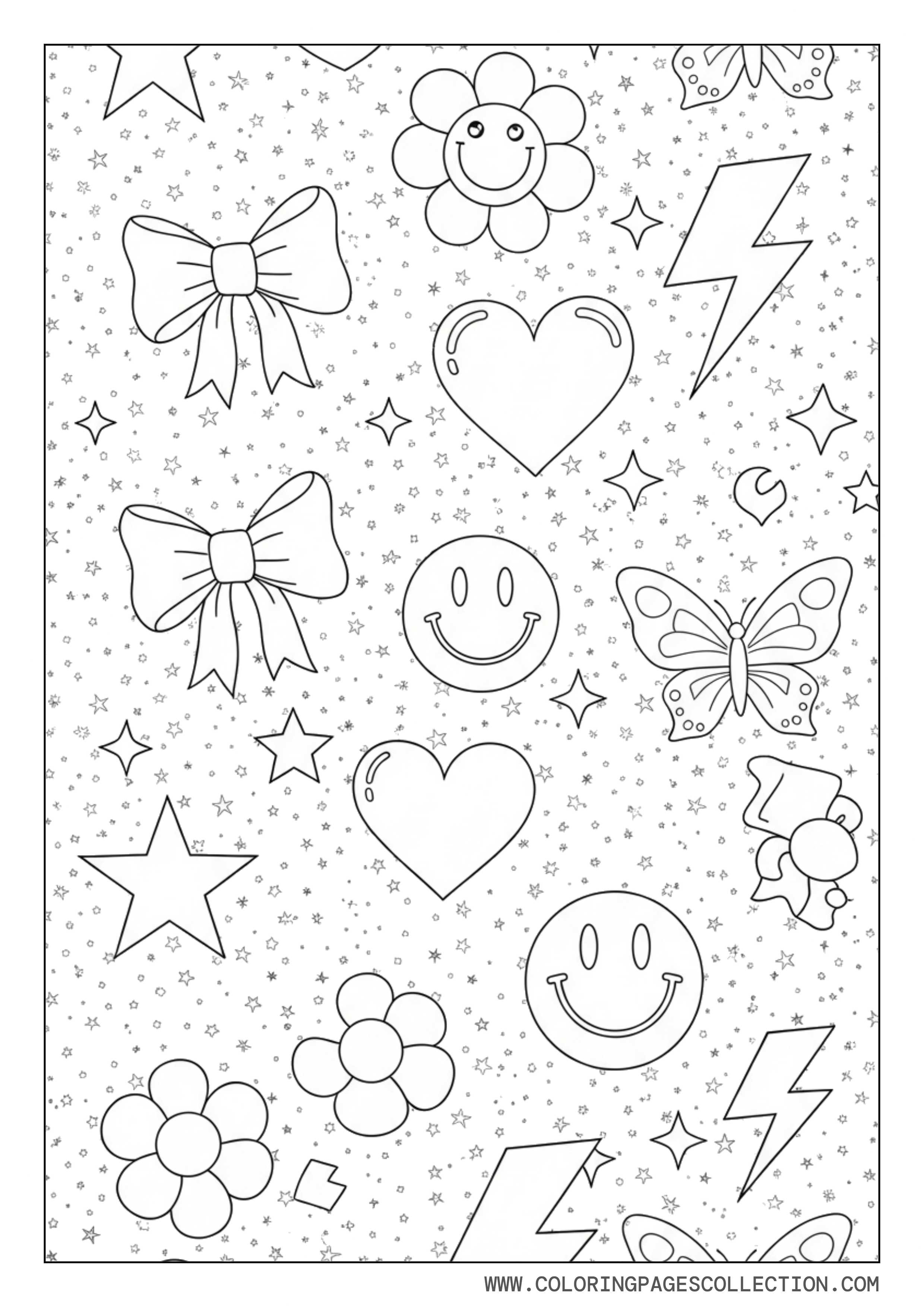 Preppy Cute Star Pattern