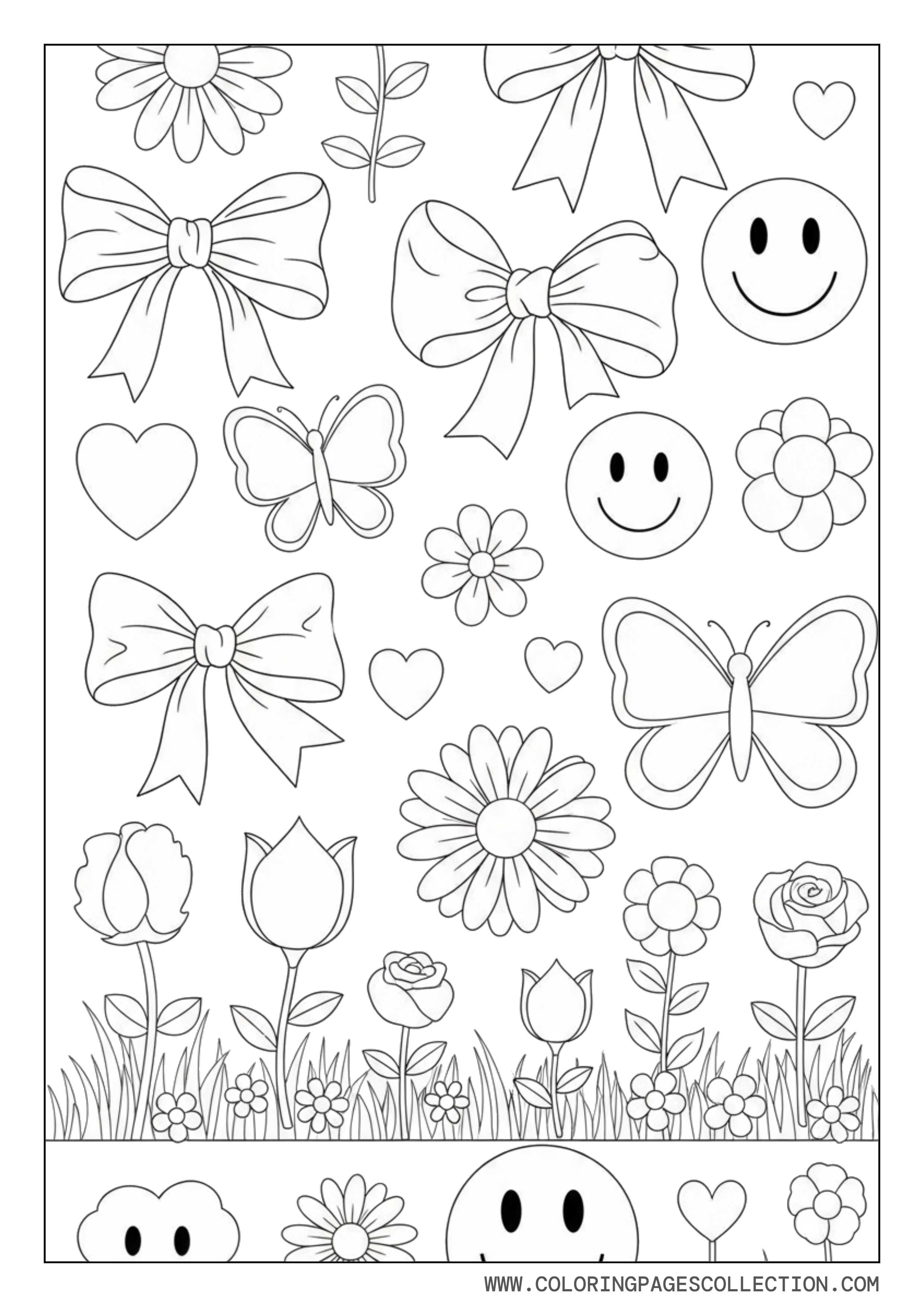 Preppy Flower and Bow Garden