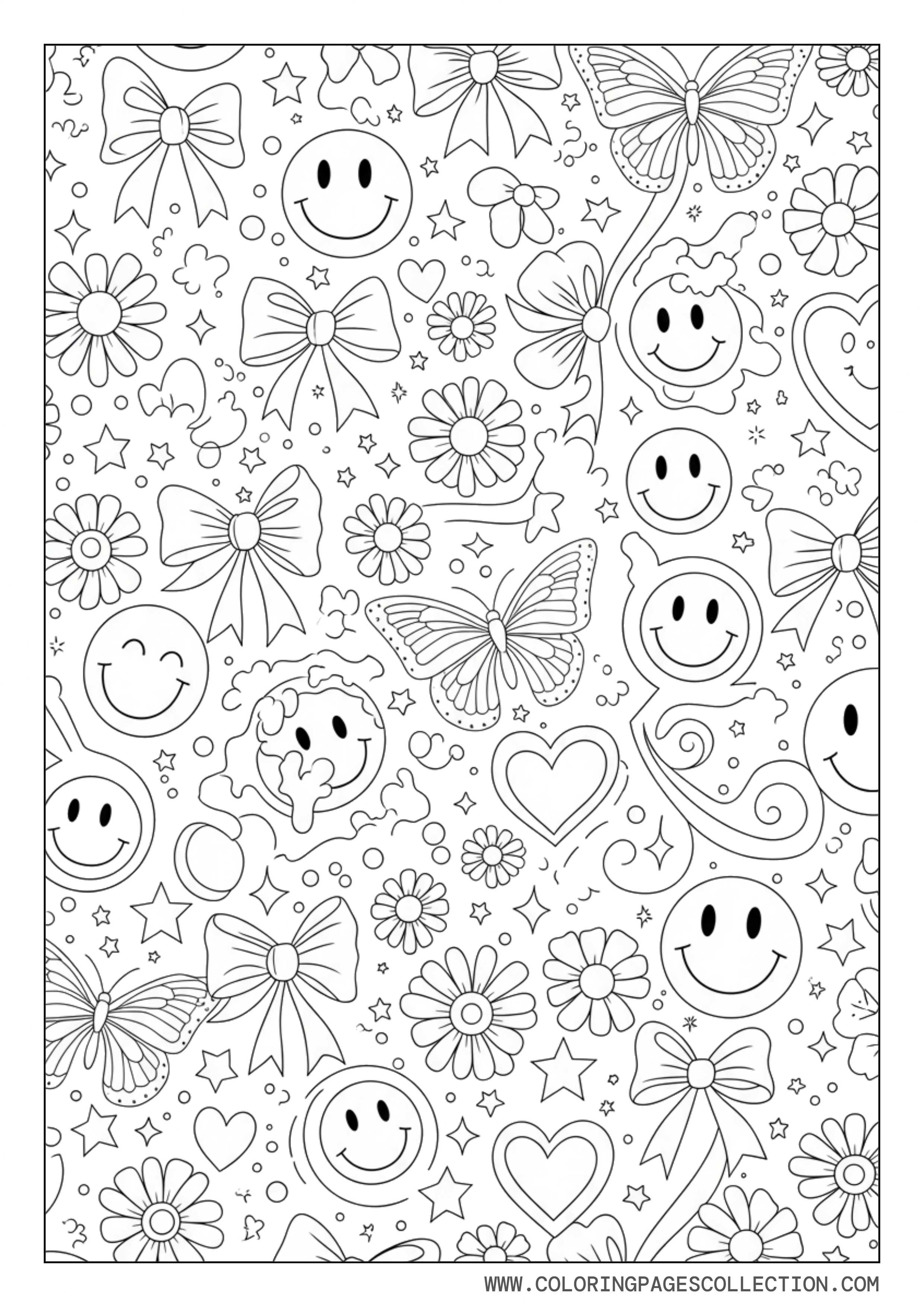 Preppy Smiley Pattern