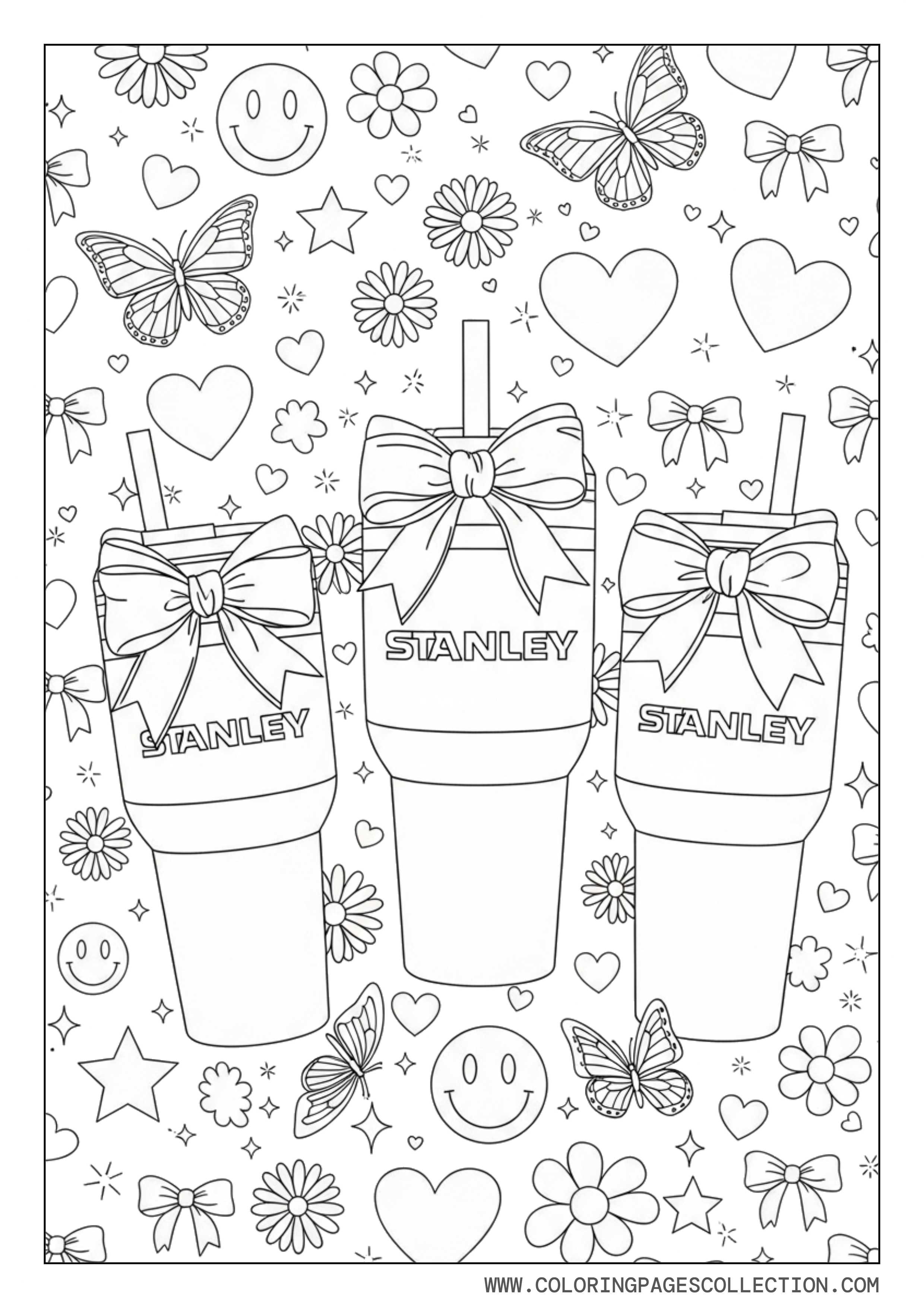 Preppy Stanley Bow Aesthetic