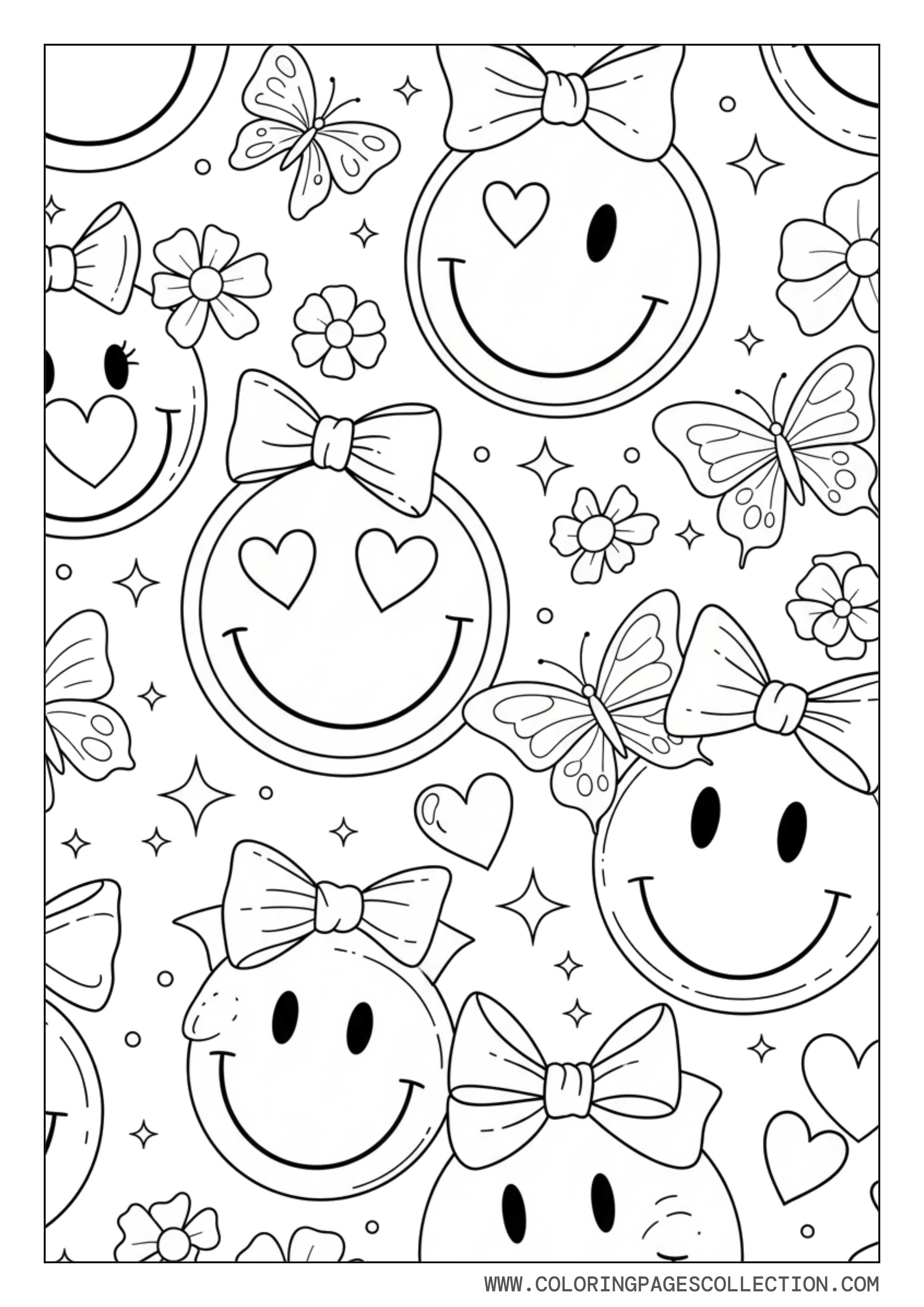 Smiley Preppy Pattern Page