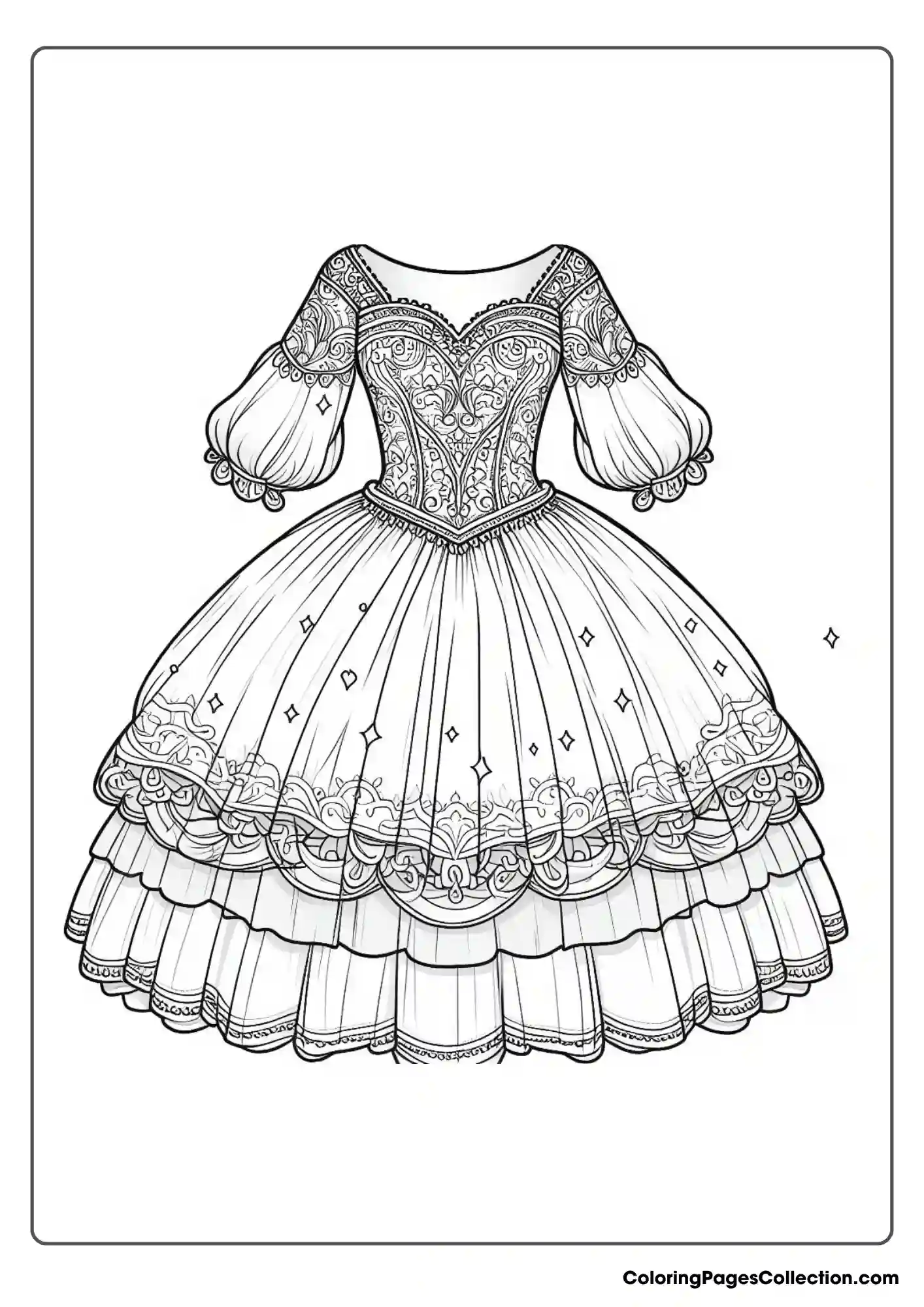 Layered Tulle Skirt Princess Dress