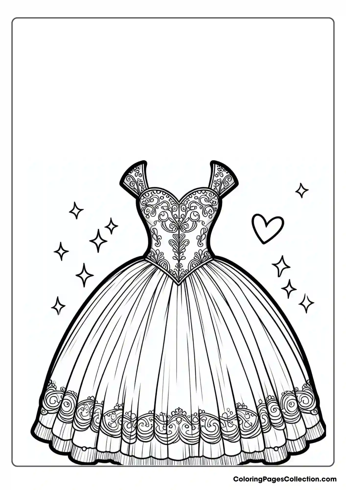 Sweetheart Neckline Princess Dress