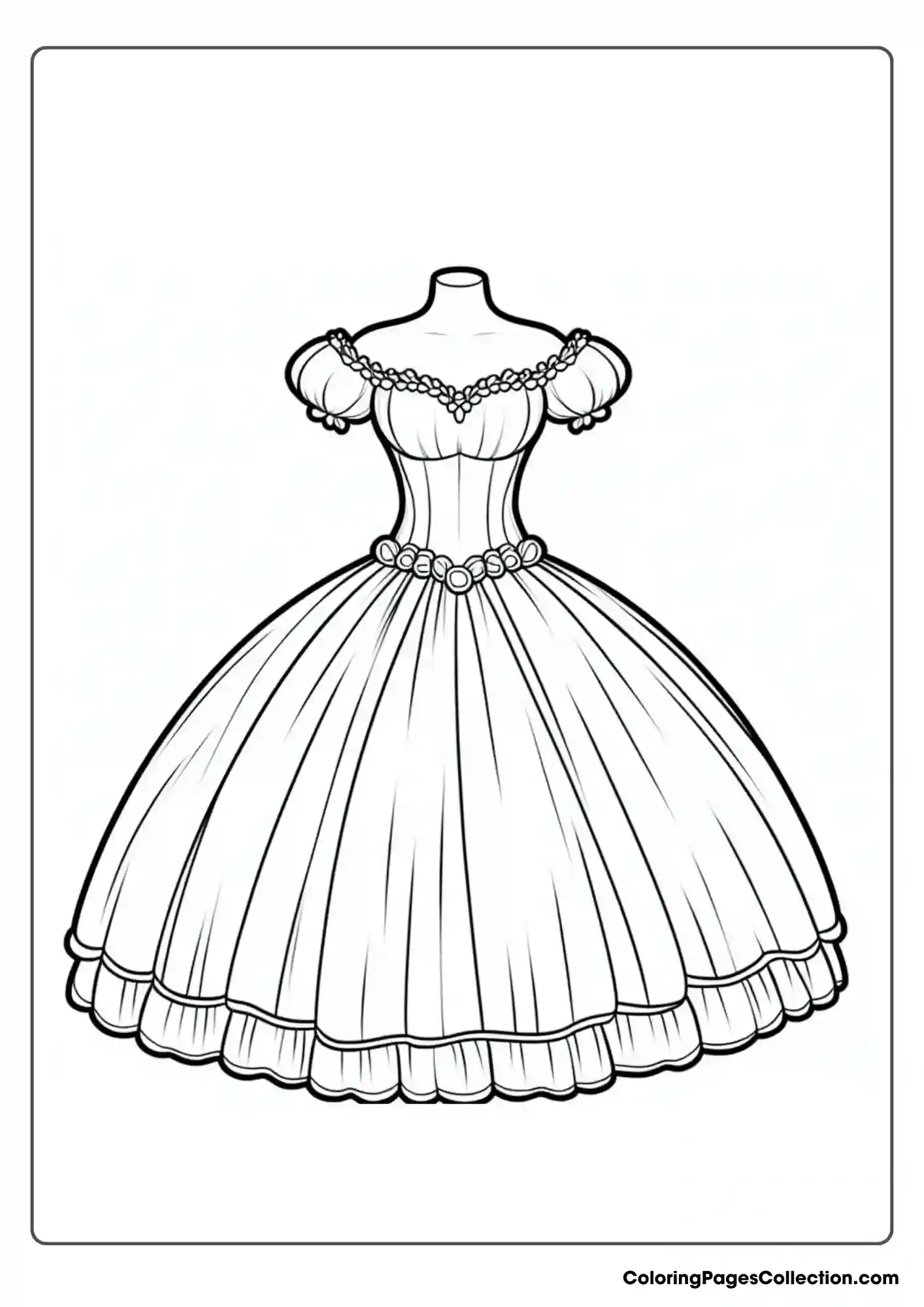 Layered Tulle Skirt Princess Dress
