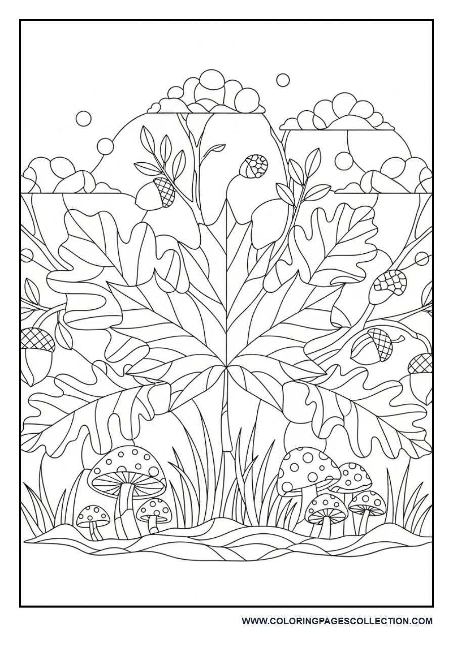 Autumn Leaves Stained Glass