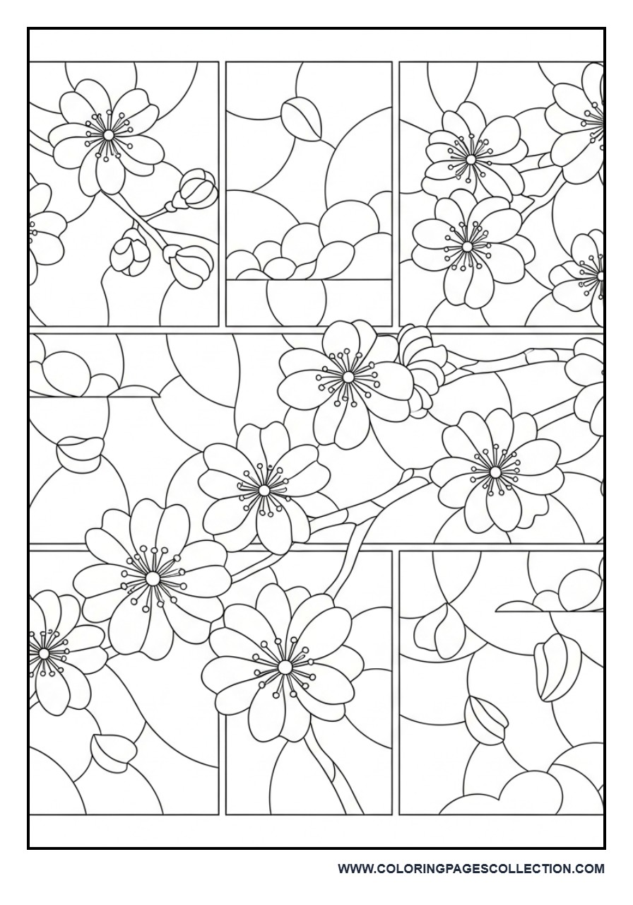 Cherry Blossom Stained Glass