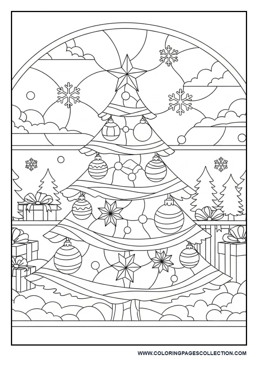 Christmas Tree Stained Glass