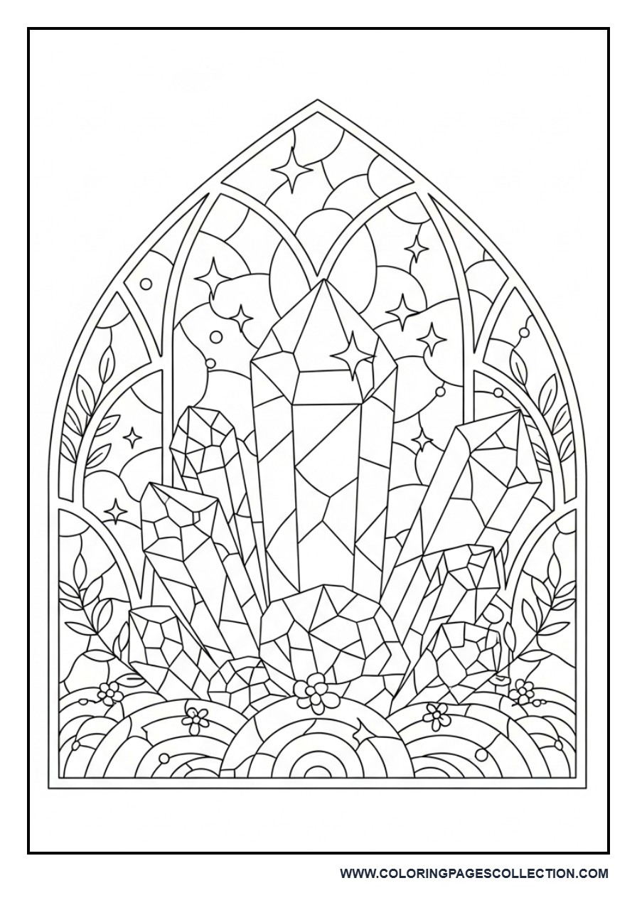 Crystal Stained Glass Design