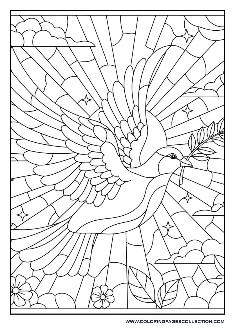 Dove Stained Glass Peace