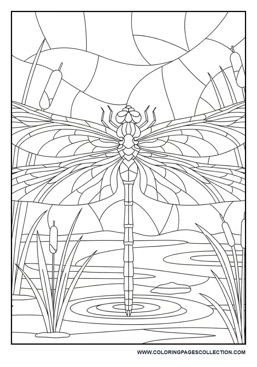 Dragonfly Stained Glass