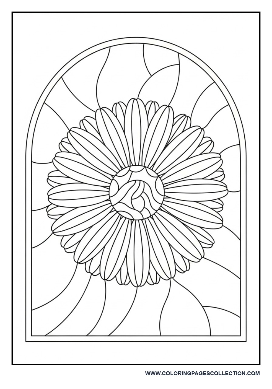 Easy Flower Stained Glass