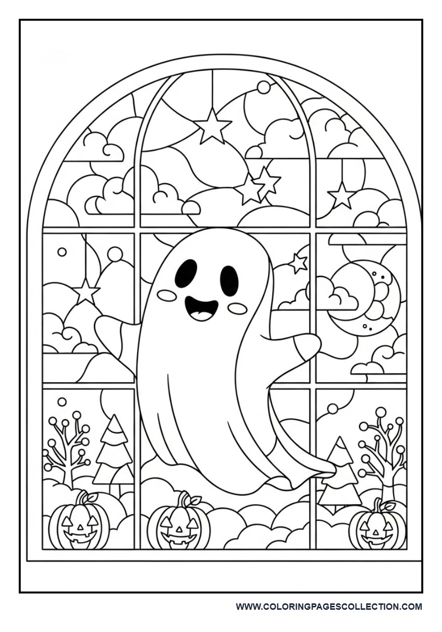 Friendly Ghost Stained Glass
