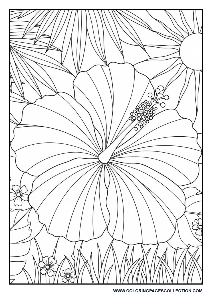 Hibiscus Stained Glass