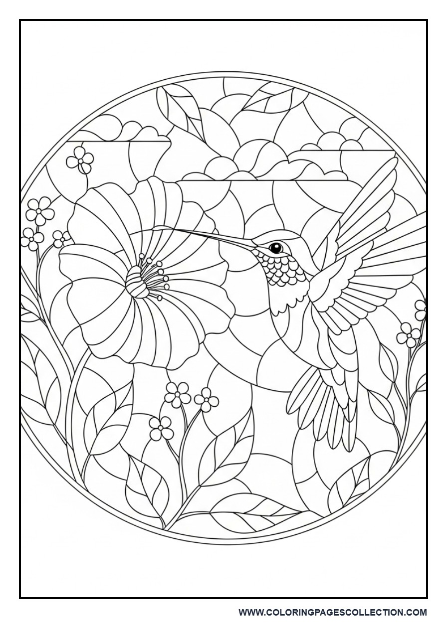 Hummingbird Stained Glass