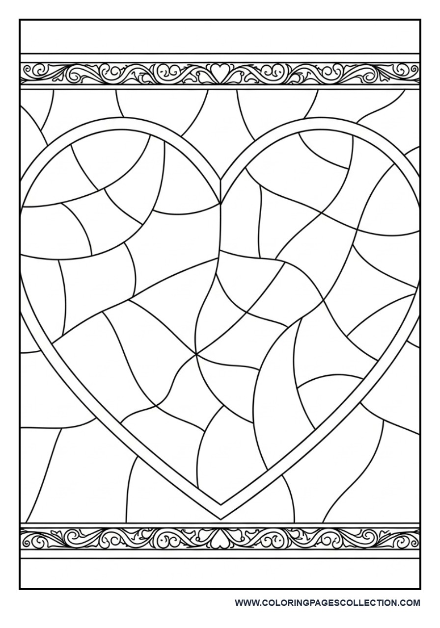 Large Heart Stained Glass