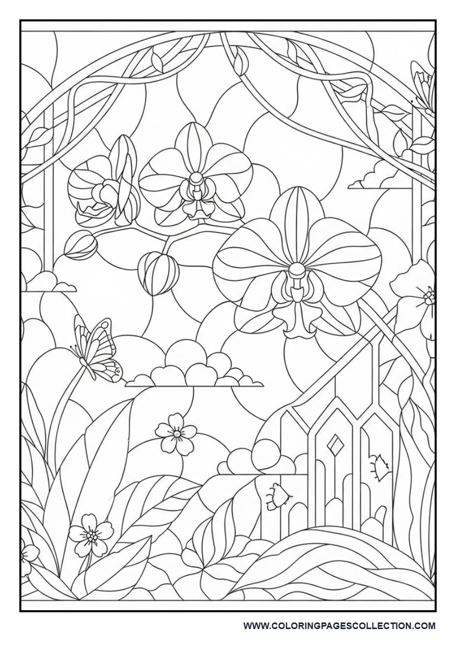 Orchid Stained Glass
