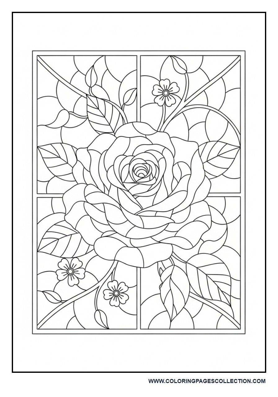 Rose Stained Glass Garden