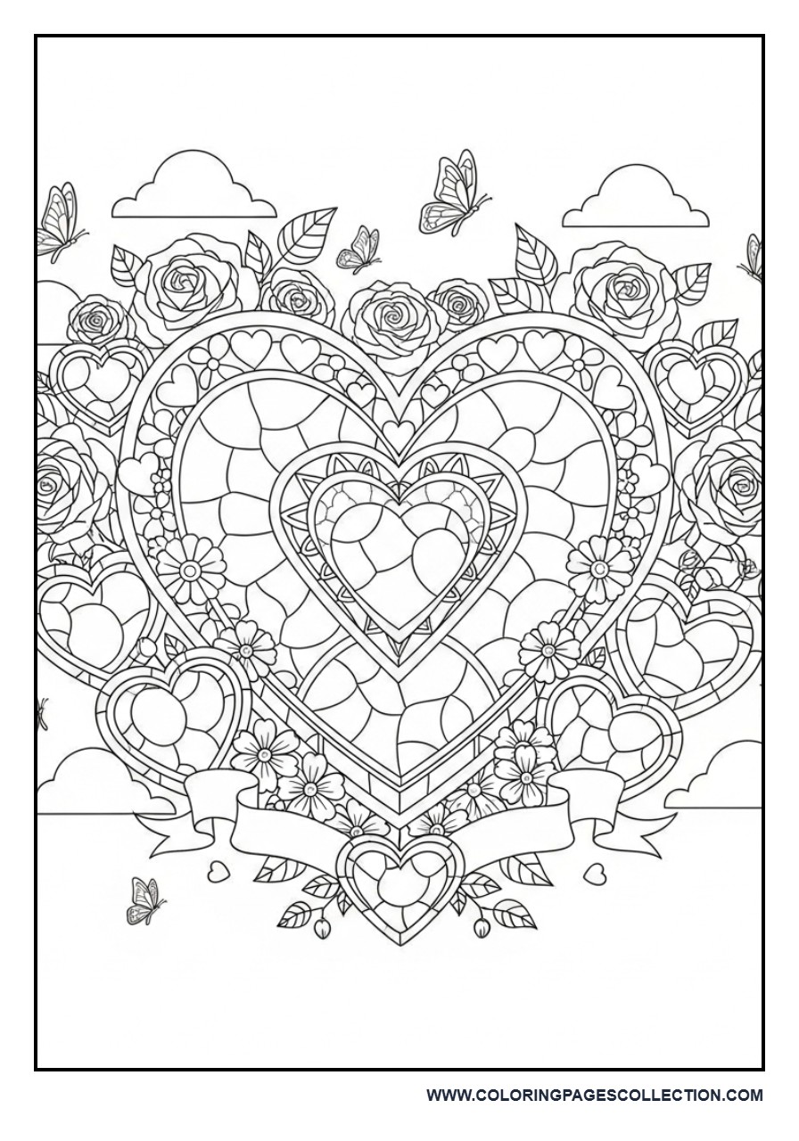 Valentine's Heart Stained Glass
