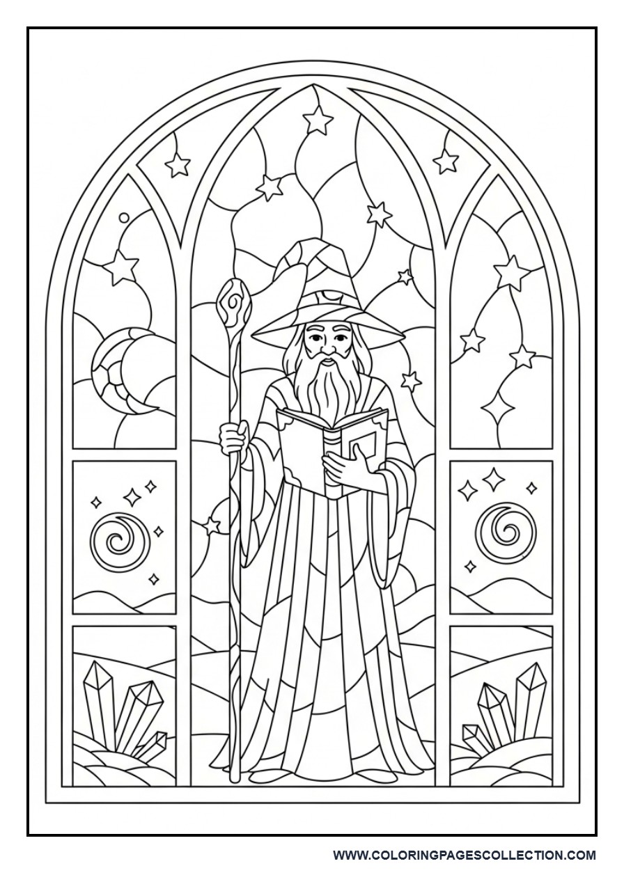 Wizard Stained Glass Magic
