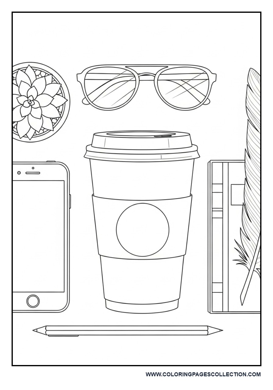 Aesthetic Coffee Flat Lay