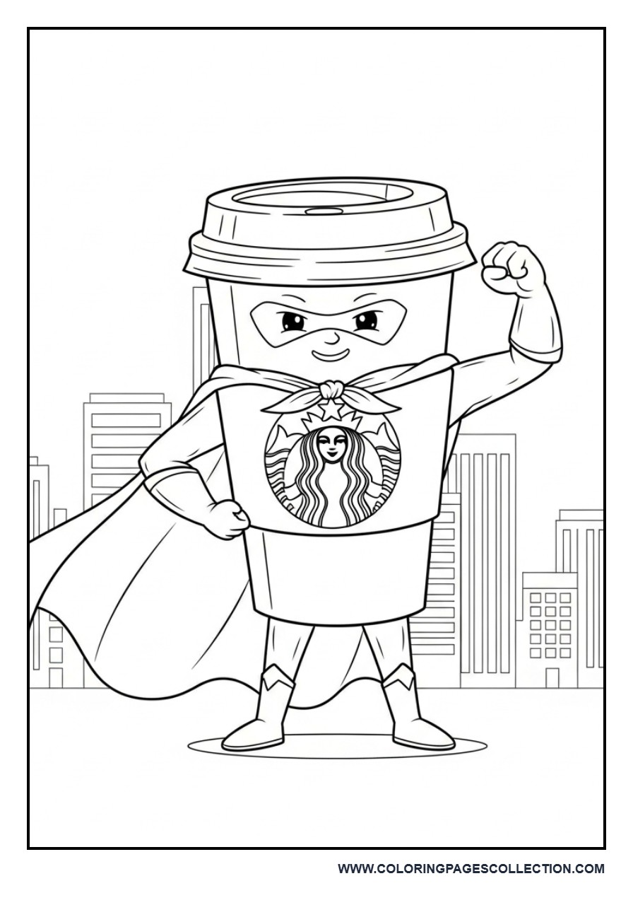 Coffee Cup Superhero