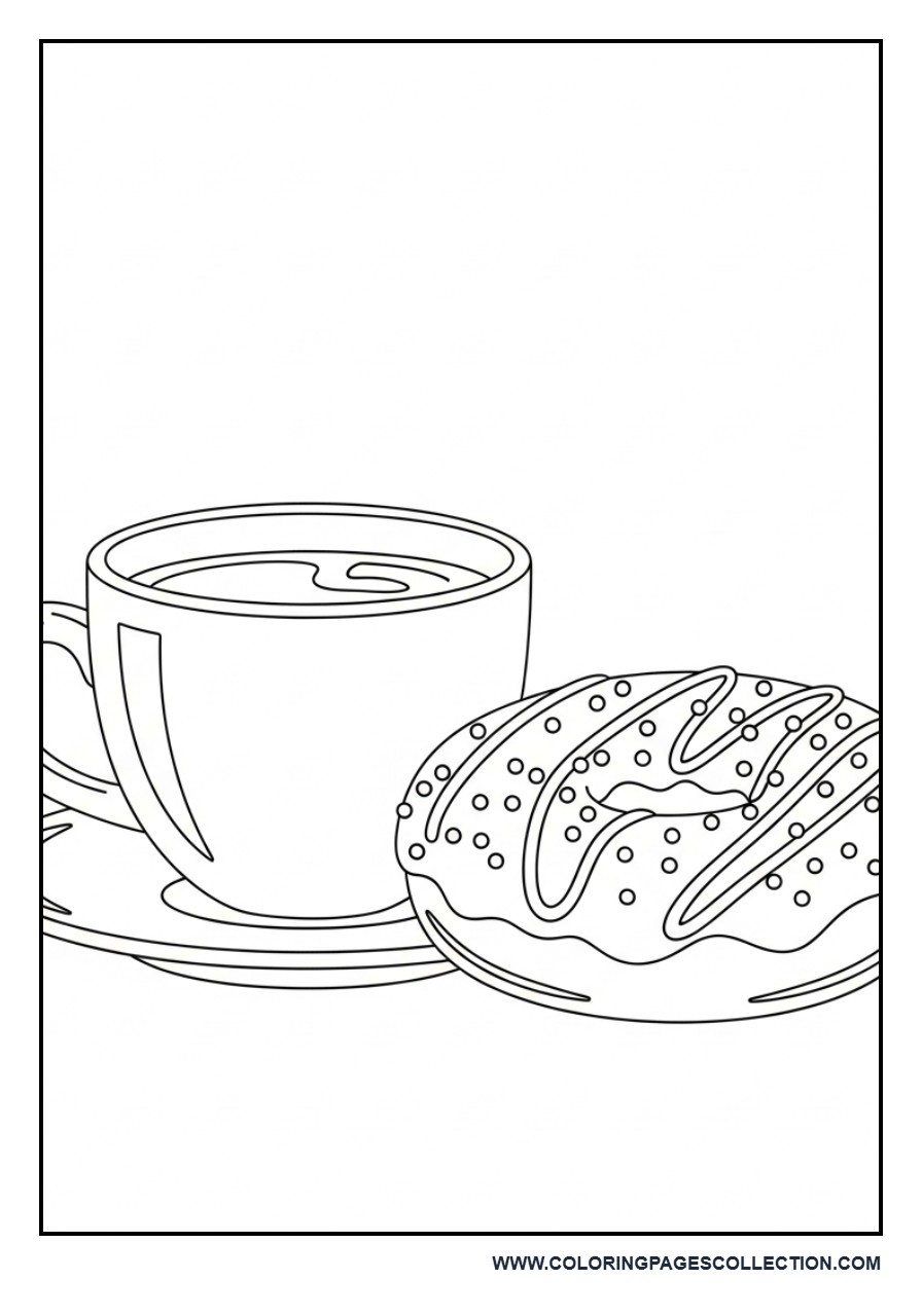 Coffee Cup with Donut