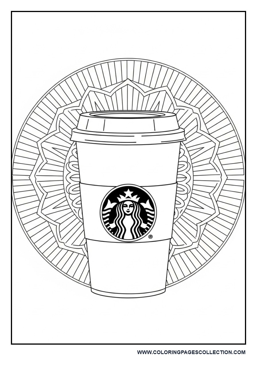 Coffee Cup with Mandala Circle