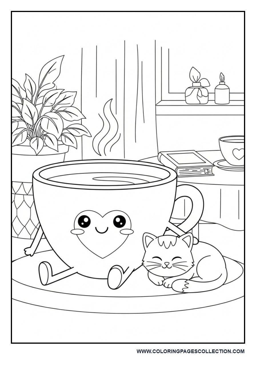 Coffee Cup with Pet Cat