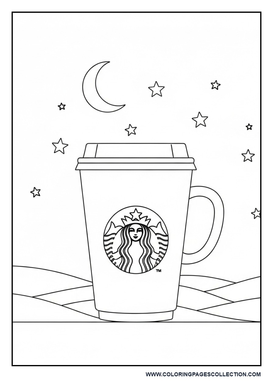 Cozy Coffee Night Scene