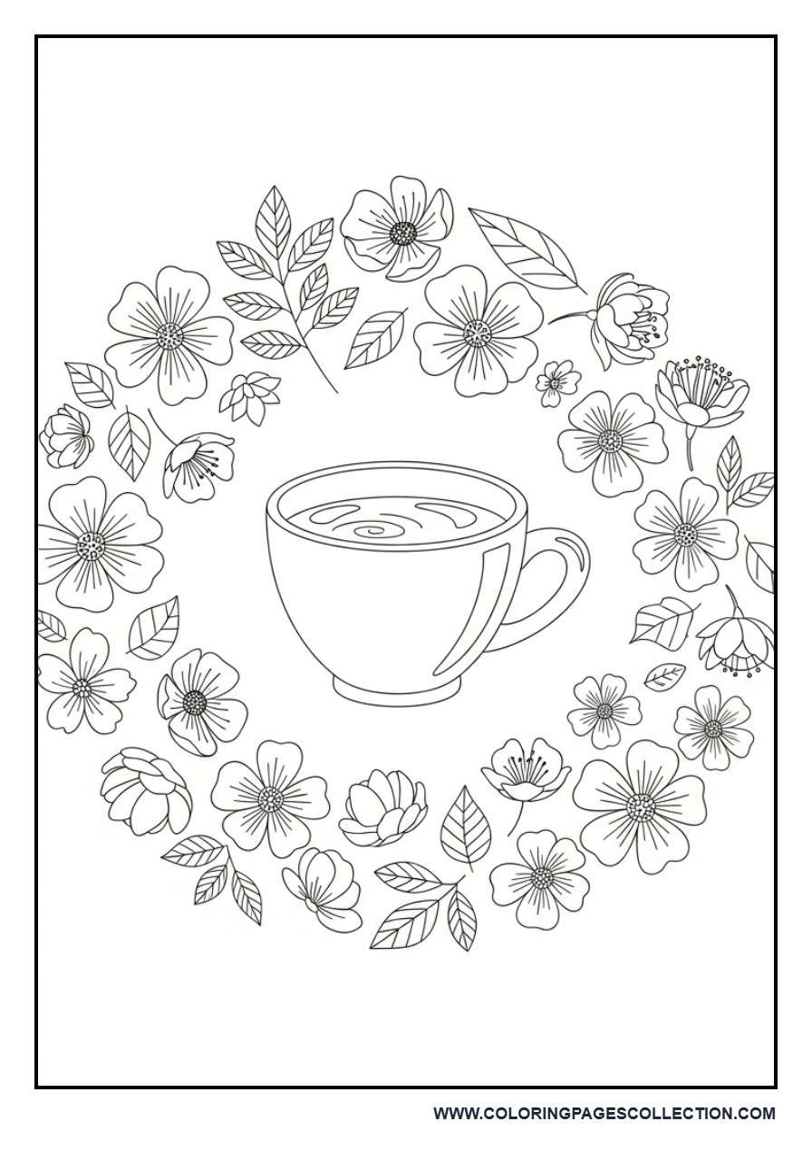 Spring Coffee with Flowers