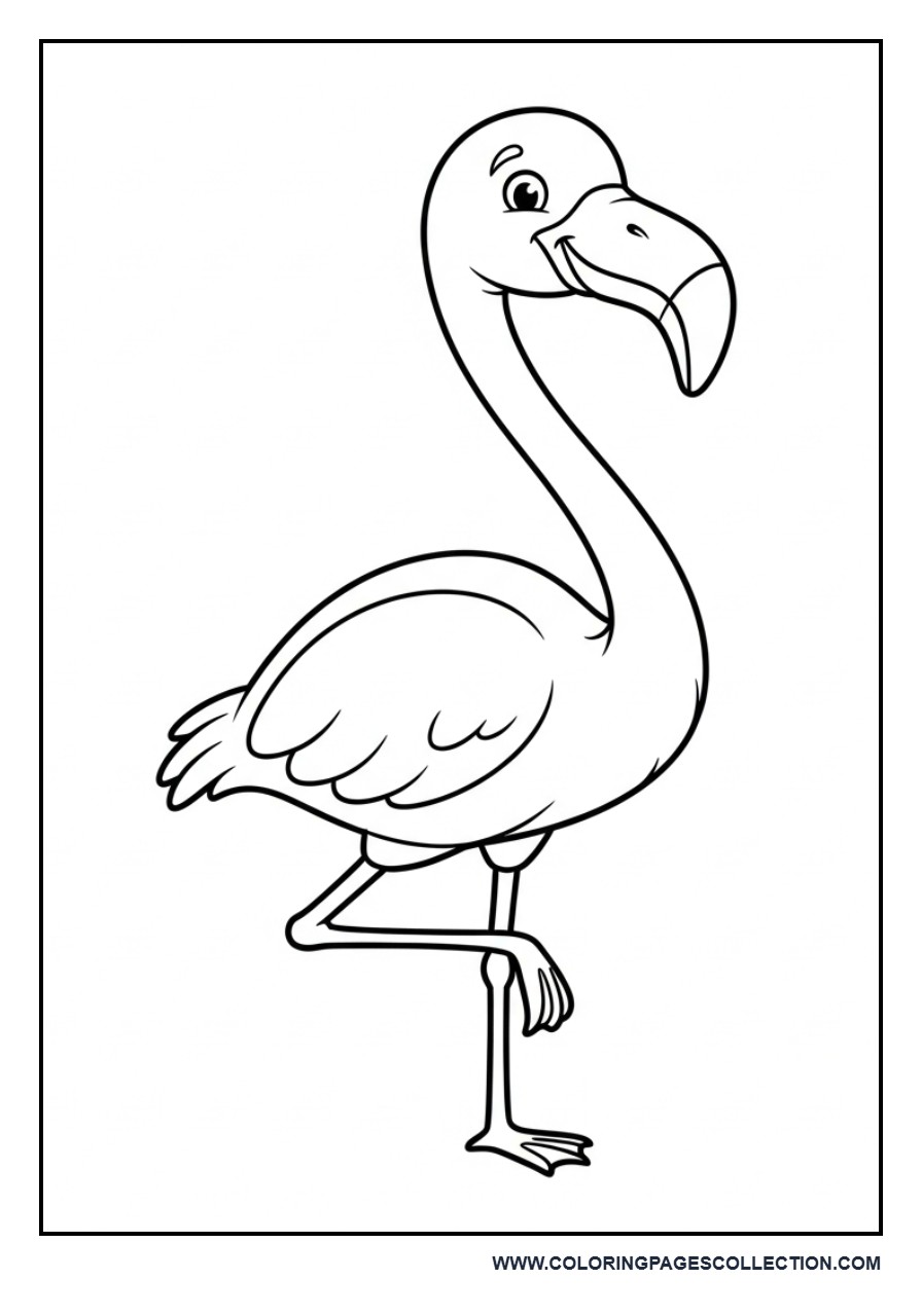 Cute Flamingo Standing